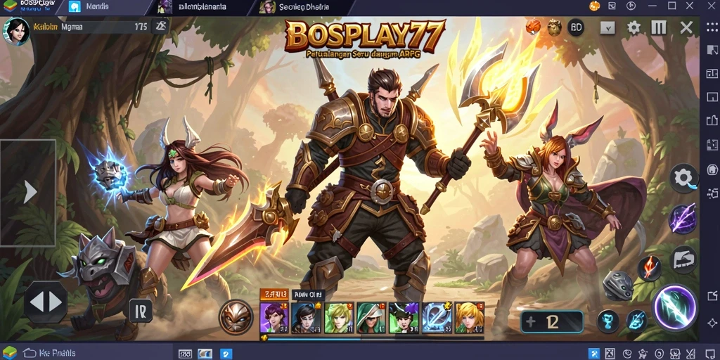 Screenshot gameplay ARPG yang menegangkan di BOSPLAY77.