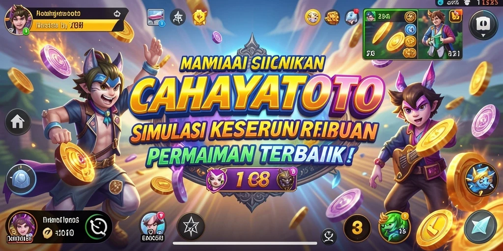 Tampilan gameplay menarik dari CAHAYATOTO menunjukkan simulasi yang interaktif.