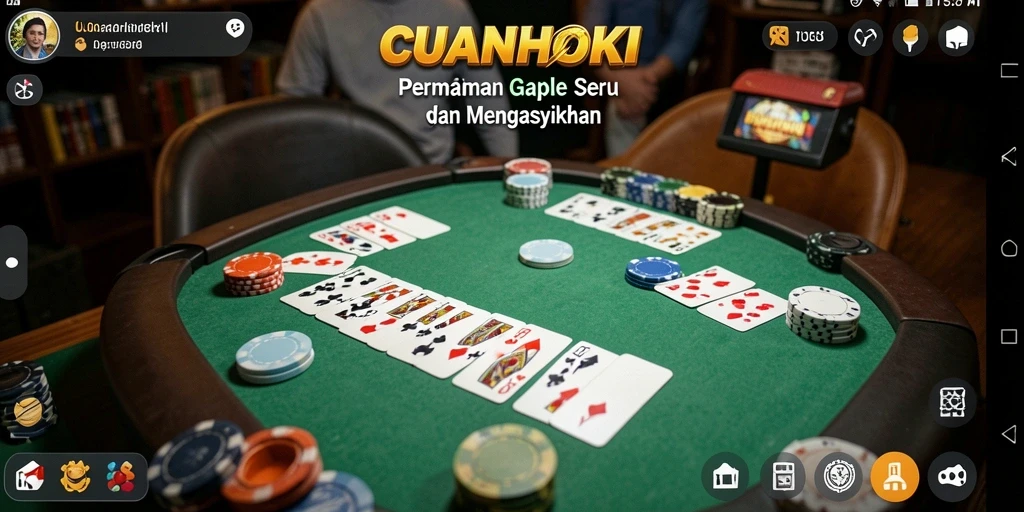 Gameplay seru dari permainan Gaple CUANHOKI yang dapat dimainkan bersama teman.