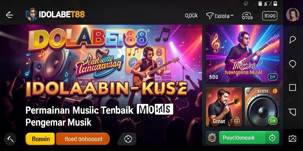 Tampilan gameplay menarik dari IDOLABET88 dengan banyak lagu.