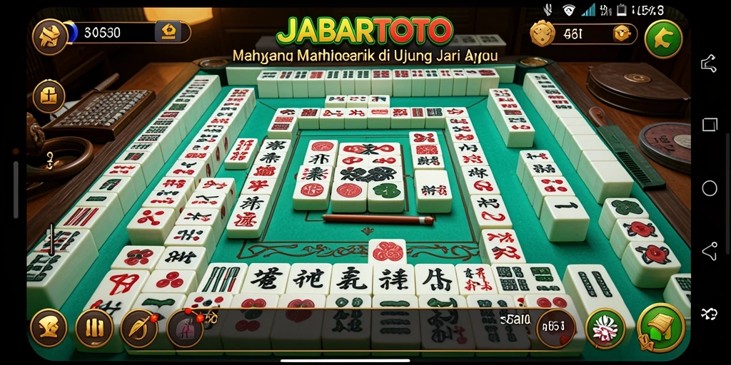 Screenshot gameplay JABARTOTO yang penuh aksi Mahjong.