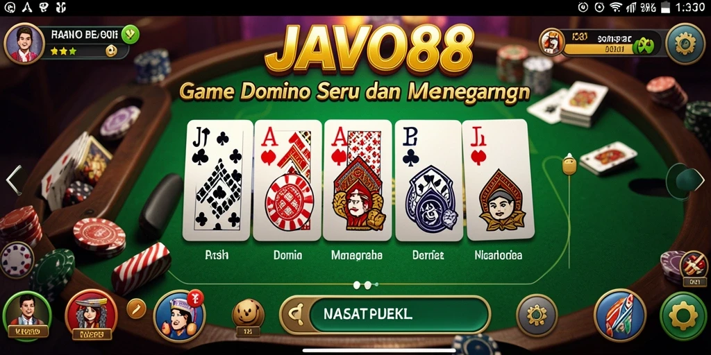 Gameplay seru dari JAVO88 dengan berbagai mode domino.