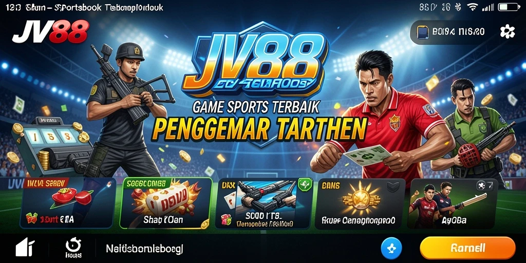Tangkapan layar JV88 menampilkan antarmuka taruhan yang modern dan interaktif.