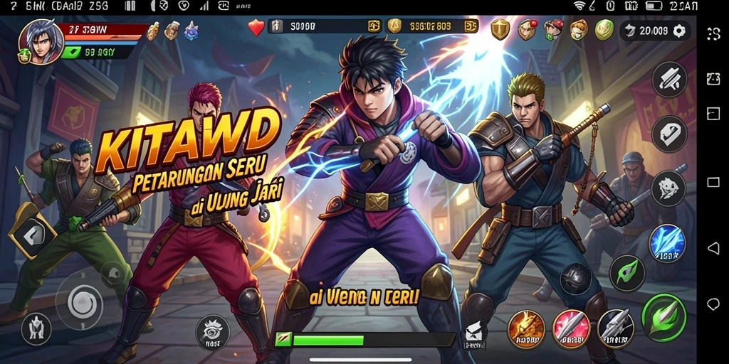 Screenshot menampilkan aksi pertarungan seru dalam KITAWD.