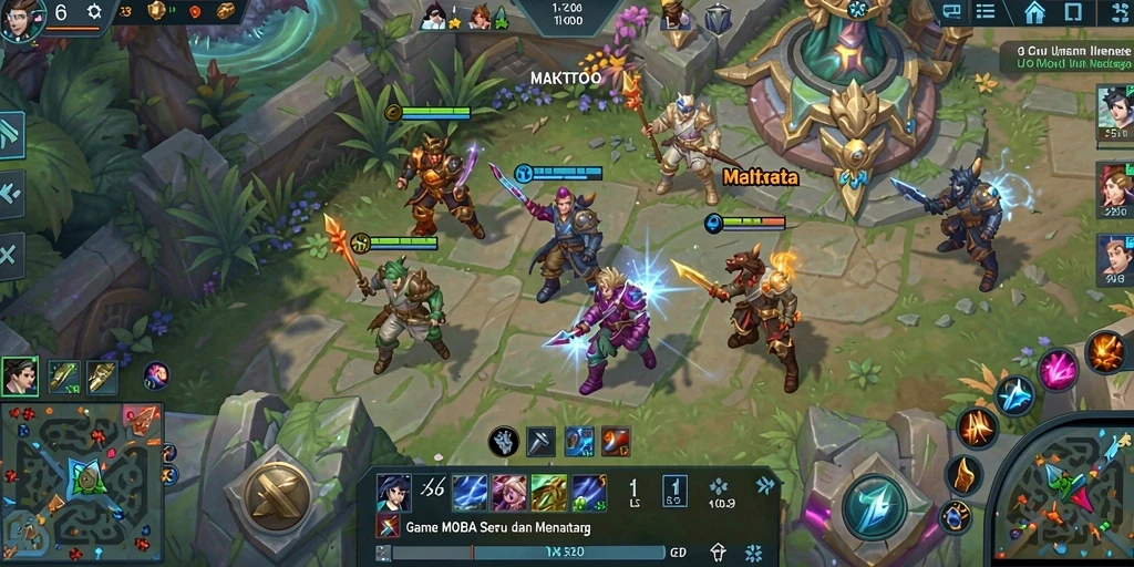 Tangkapan layar gameplay MAKTOTO yang menampilkan pertempuran seru.