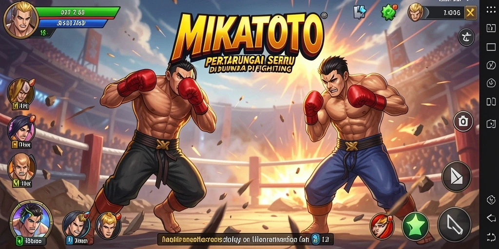 Tampilan atraktif dari gameplay Fighting yang mendebarkan.