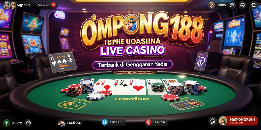 Tampilan gameplay OMPONG188 yang menarik dengan dealer langsung.