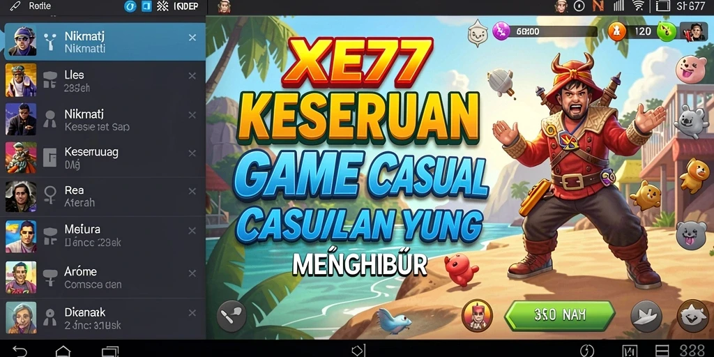 Tampilan gameplay <strong>XE77</strong> yang menarik dan penuh warna.